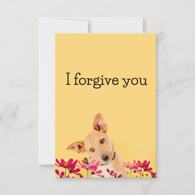 i forgive you flower dog inbjudningar (Framsida)