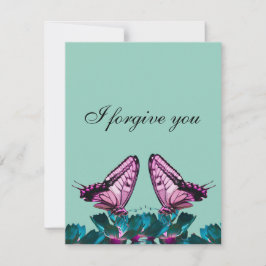 i forgive you rainbow butterfly inbjudningar