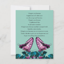 i forgive you rainbow butterfly inbjudningar