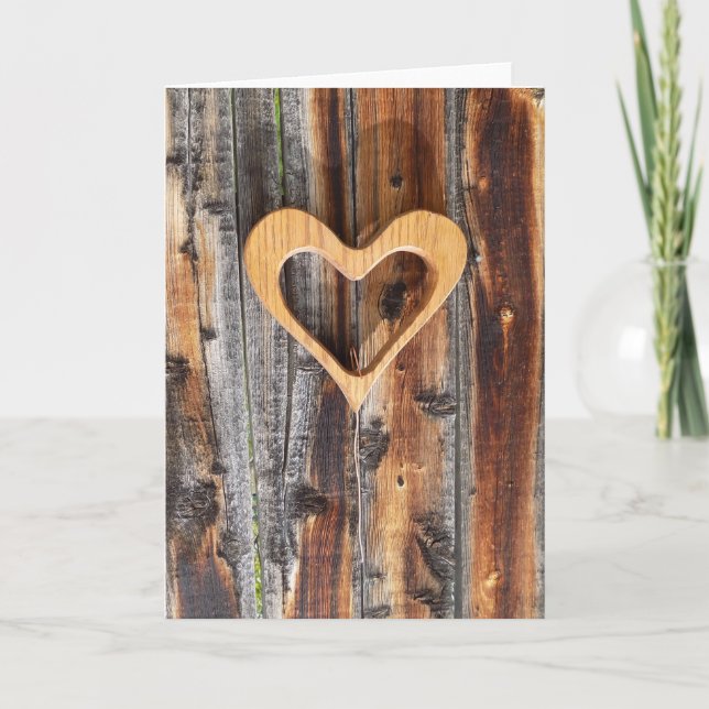 I form av ett hjärthälsningskort tack kort (Framsida)