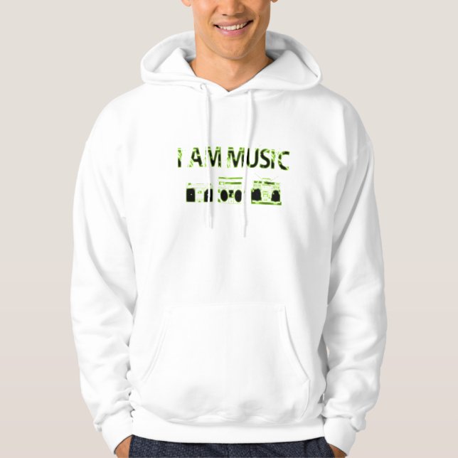 I-förmiddag-musik-limefrukt-grönt-svart Sweatshirt (Framsida)