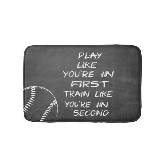 I första baseboll motiverande badrumsmatta (Framsidan)
