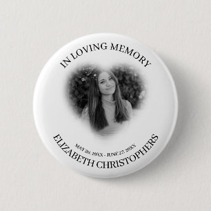 I foto av Loving Memory Heart Anpassningsbar Photo Knapp