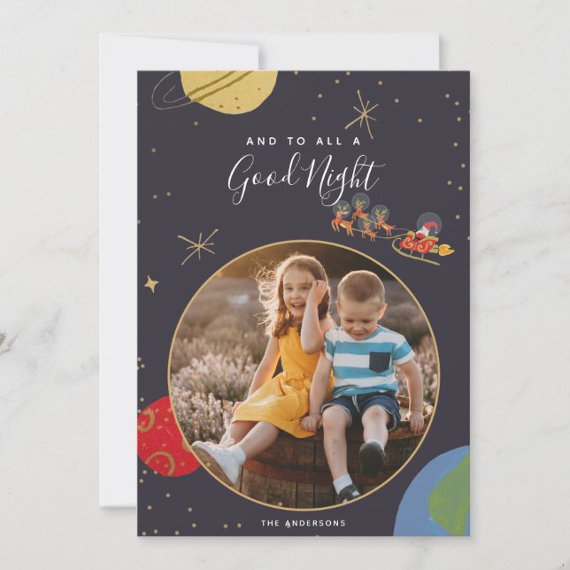 I fotoport för omloppsbana julkort (Framsida)