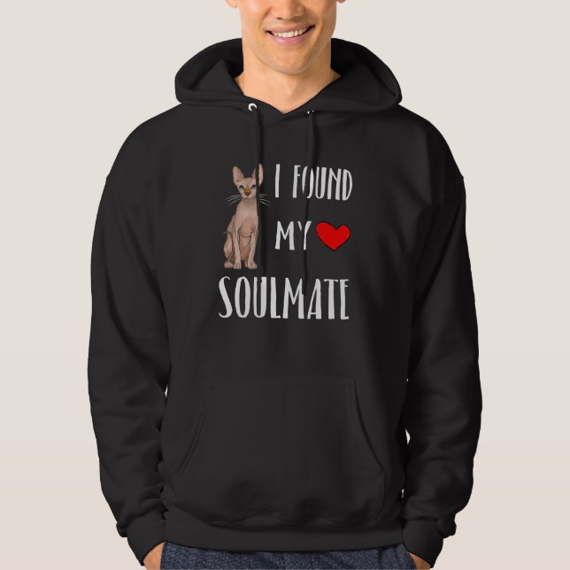 I Found My Soulmate Sphynx Cat  Best Friend Hoodie (Framsida)