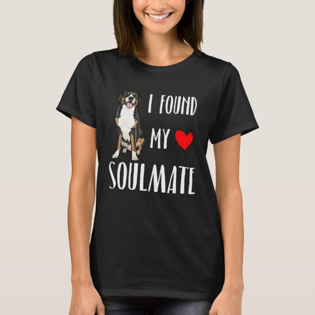 I Found My Soulmate Swiss Mountain Dog  Best Frien T Shirt (Framsida)