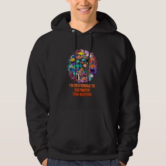 I fråga om vattenlevande vattentäkare (Saltwater F Hoodie (Framsida)
