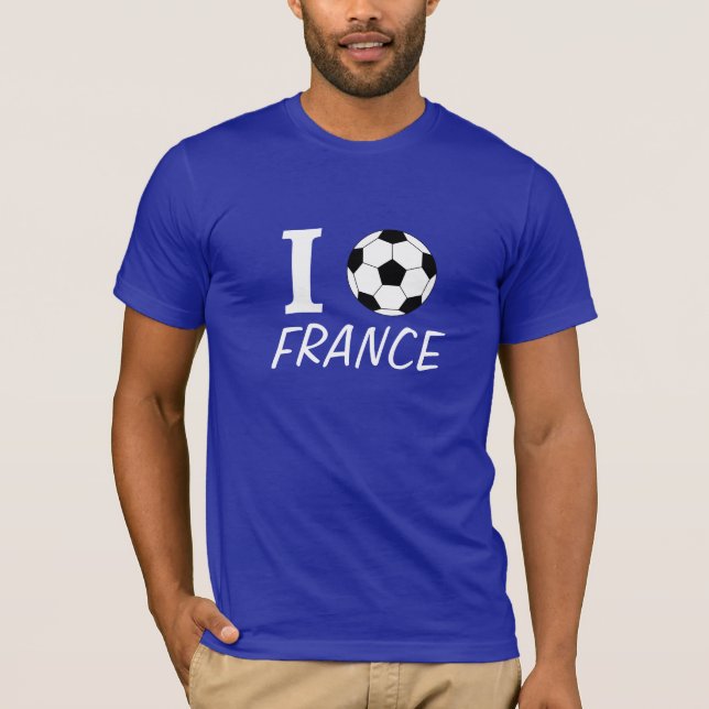 I Frankrike i fotboll (kärlek) - anpassade T-shirt (Framsida)