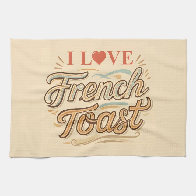 I Fransk Toast i Kärlek Kökshandduk (Horisontell)