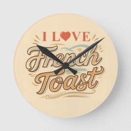 I Fransk Toast i Kärlek Rund Klocka