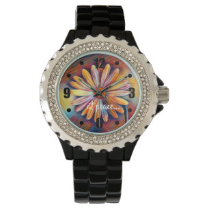 i fred - Färgfull Daisy Flower Boho Armbandsur