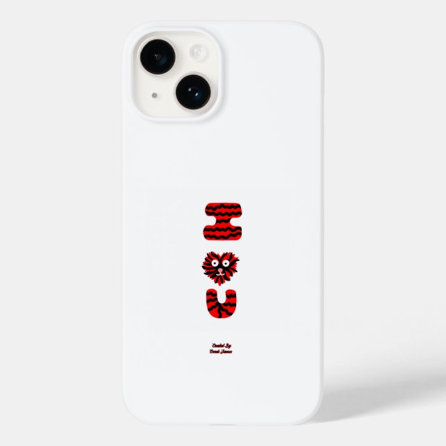 I Fuzzy U Apple iPhone 14 Fodral (Baksida)