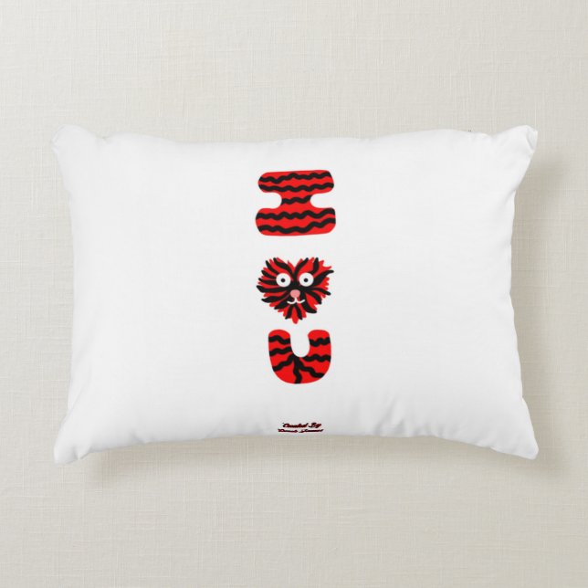 I Fuzzy U-dekorfärg Prydnadskudde (Framsidan)