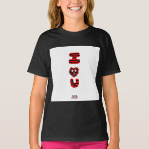 I Fuzzy U Girls Black Basic T Shirt