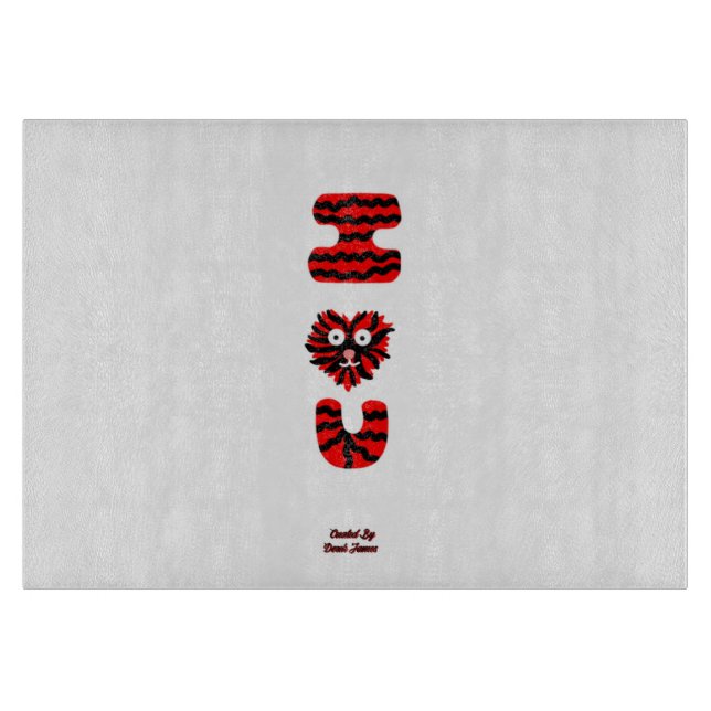 I Fuzzy U-glasskärskivor (27,9 cm x 20,3 cm) (Framsidan)