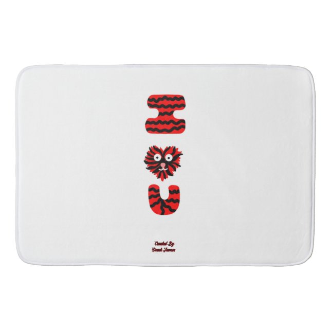 I Fuzzy U Large Bath Mat Badrumsmatta (Framsidan)