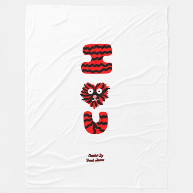 I Fuzzy U Large Fleece Blanket (Framsidan)