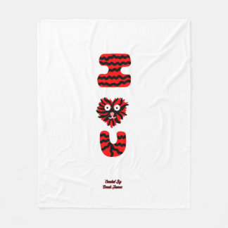 I Fuzzy U Medium Fleece Blanket