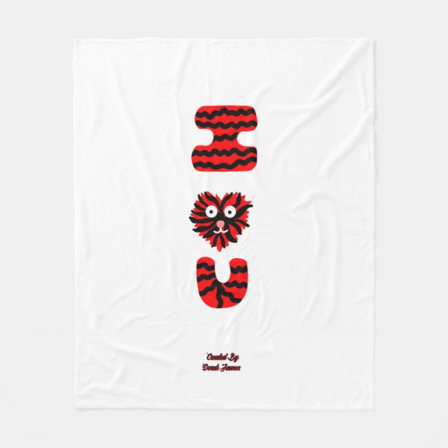 I Fuzzy U Medium Fleece Blanket (Framsidan)