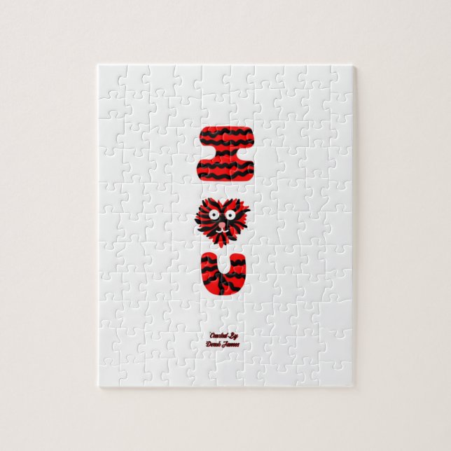I Fuzzy U Puzzle (20,32 cm x 25,4 cm) Pussel (Vertikal)