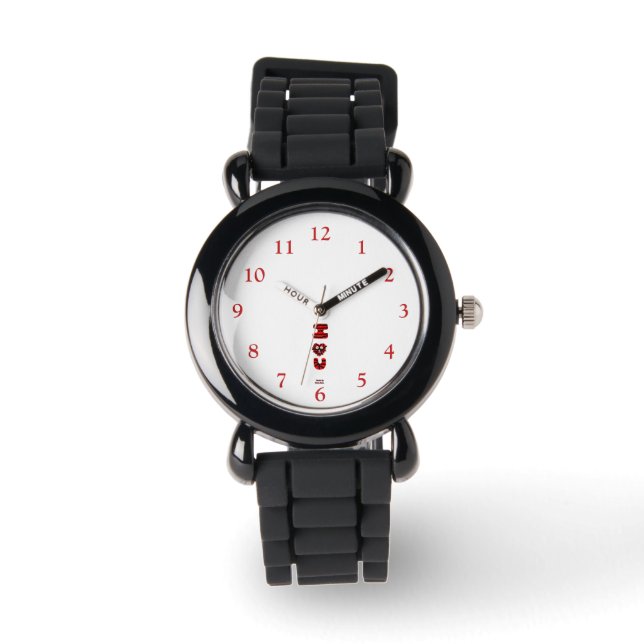I Fuzzy U Silver Glitter Strap Watch Armbandsur (Framsida)
