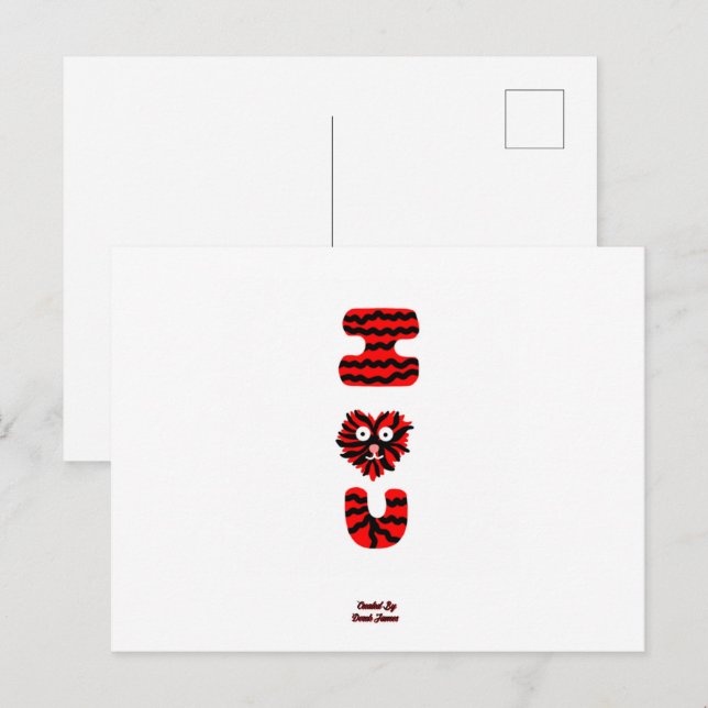 I Fuzzy U-vykort Vykort (Fram/baksida)