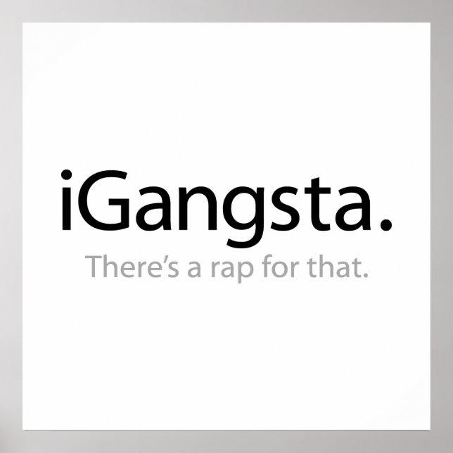 i Gangsta - Det finns en Rap för Det Poster (Framsidan)