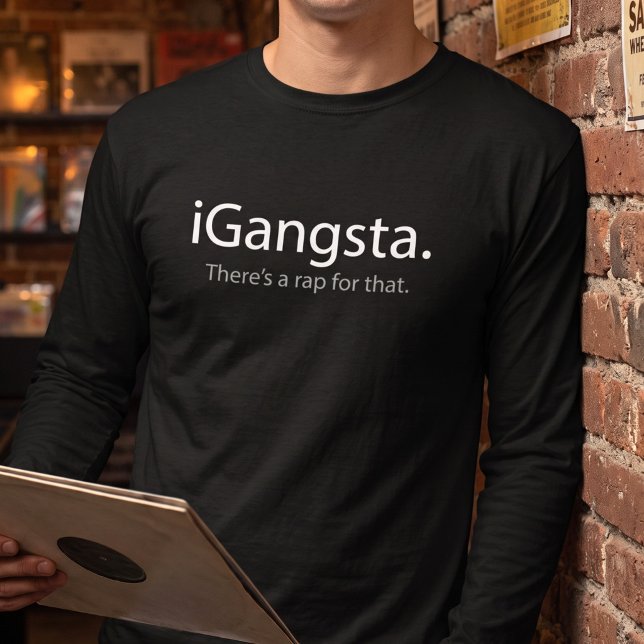i Gangsta - Rolig Rap-punk Tech-parodi Tee (Skapare uppladdad)