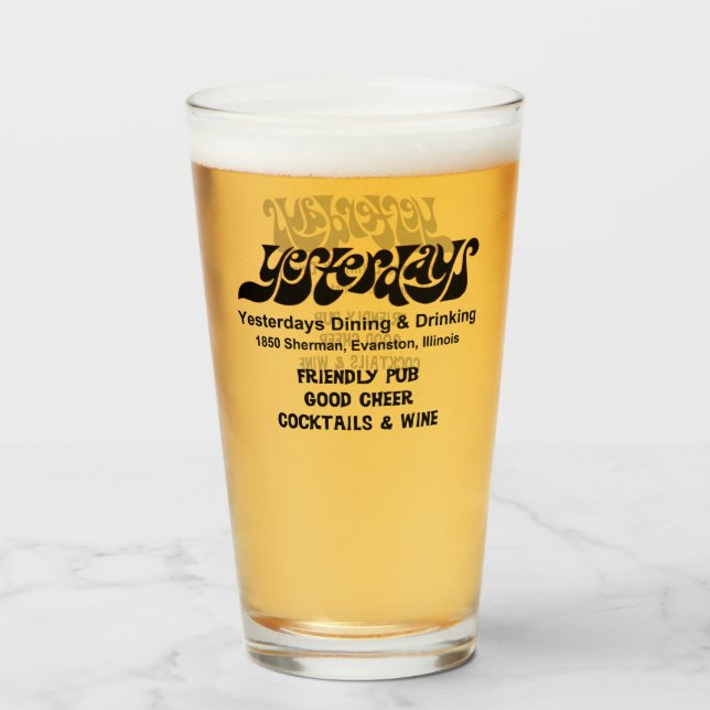 I går Dining and Drinking, Evanston, IL Glaskopp (Framsida fylld)