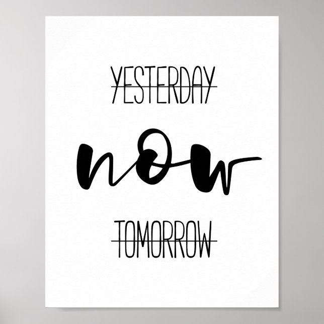 I går i morgon, i morgon, motivationen poster (Framsidan)