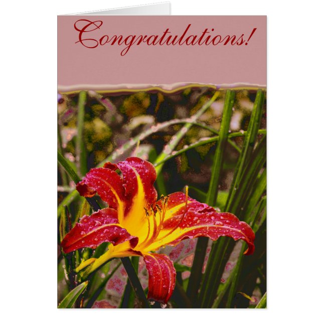 I går Lily After Rain Hälsningskort (Framsidan)