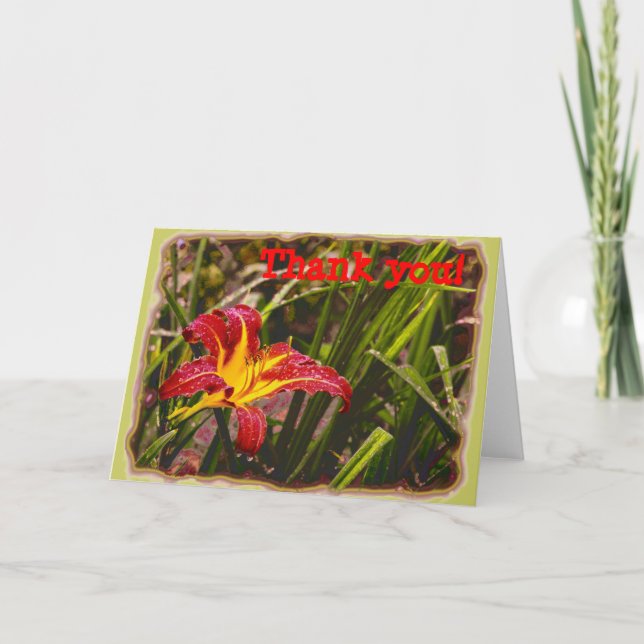 I går Lily After Rain Tack Kort (Framsida)