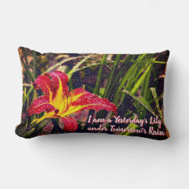 I går Lily i morgon Rain Lumbarkudde