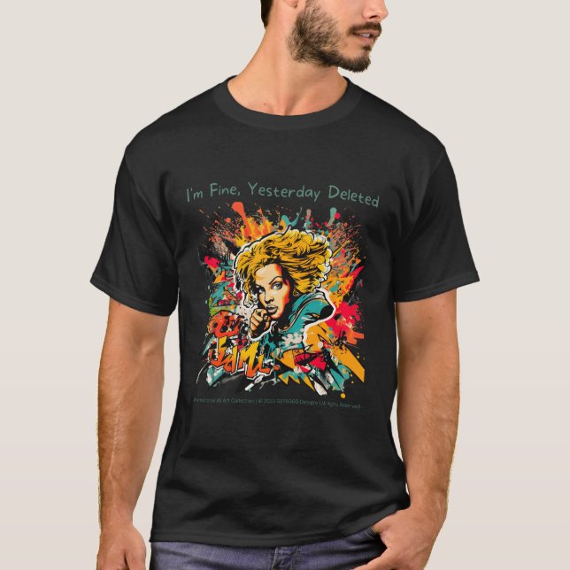 I går raderade Slogan Expression Urban Ai T Shirt (Framsida)