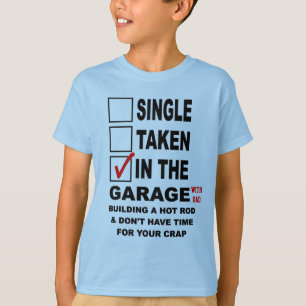 I GARAGE (MED PAPPAN) SOM BYGGER EN HOT ROD T SHIRT