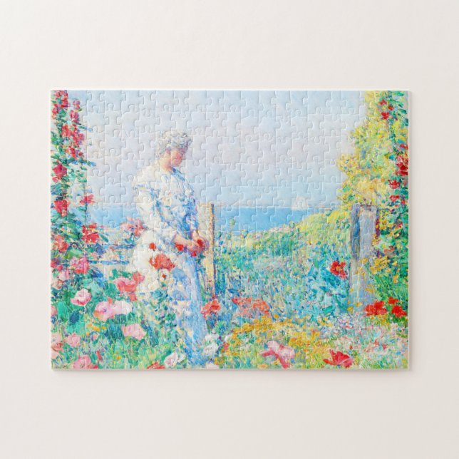I Garden av Childe Hassam Pussel (Horisontell)