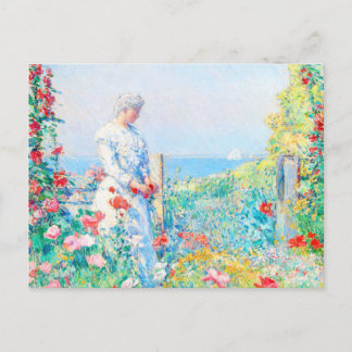 I Garden av Childe Hassam Vykort