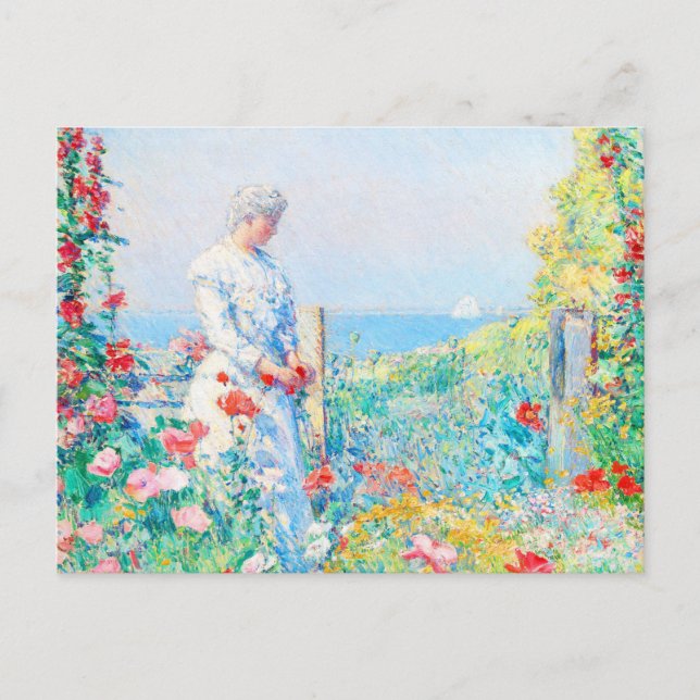 I Garden av Childe Hassam Vykort (Framsida)