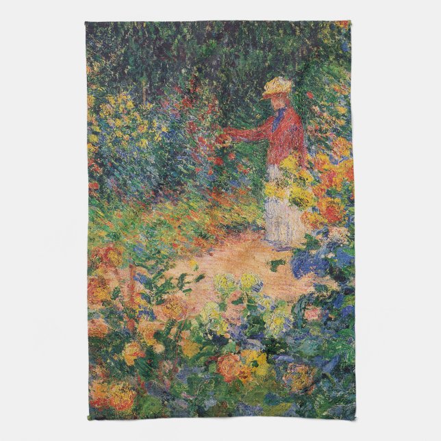 I Garden av Claude Monet Kitchen Towel Kökshandduk (Vertikal)