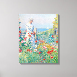 I Garden av Frederick Childe Hassam Canvastryck