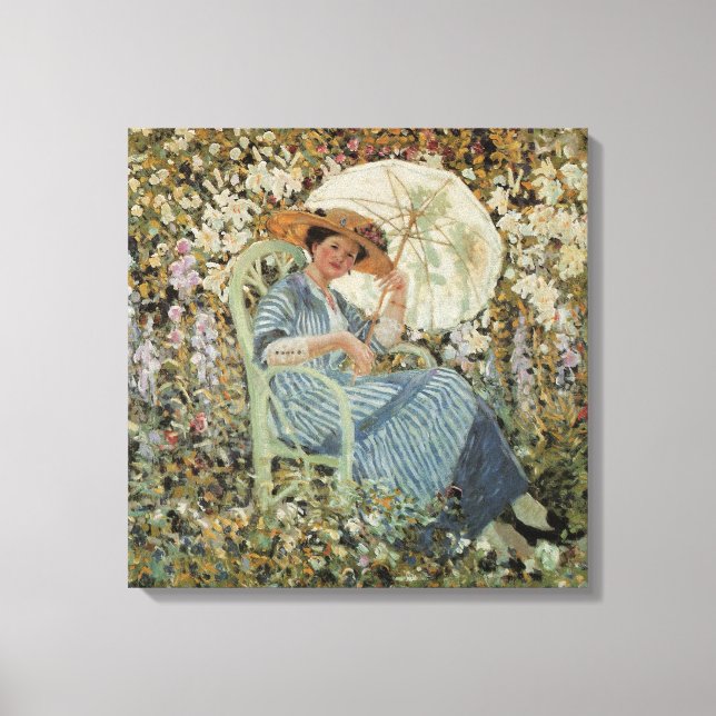 I Garden av Frederick Frieseke Canvastryck (Framsida)