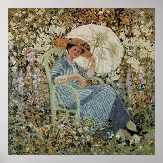 I Garden av Frederick Frieseke Poster (Framsidan)