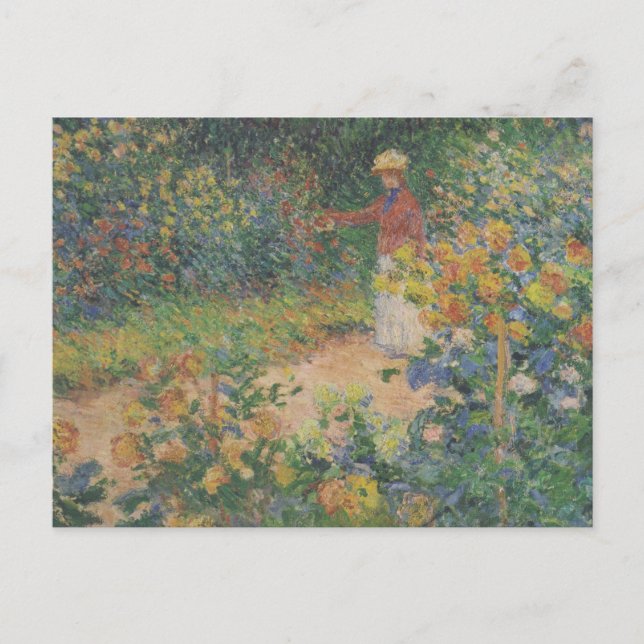 I Garden - Claude Monet - c1895 Vykort (Framsida)