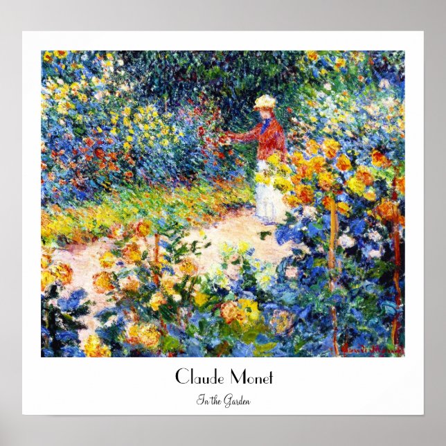 I Garden Claude Monet-målningen Poster (Framsidan)