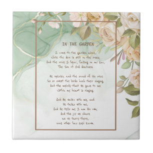 ~I Garden Comforting Hymn Garden Antique Ro Kakelplatta