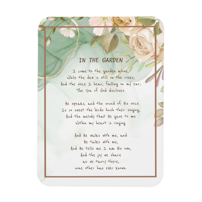 ~I Garden Comforting Hymn Garden Antique Ro Magnet (Vertikal)