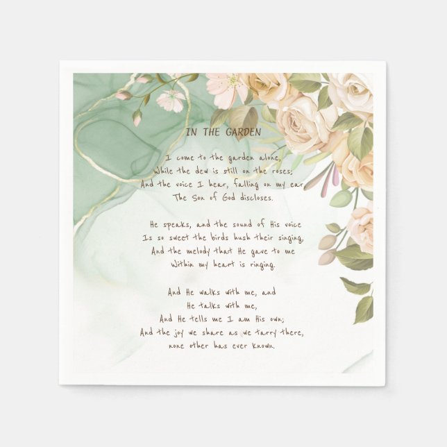 ~I Garden Comforting Hymn Garden Antique Ro Pappersservett (Framsidan)