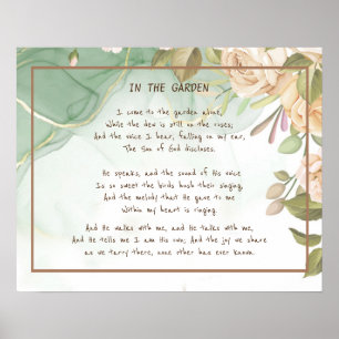 ~I Garden Comforting Hymn Garden Antique Ro Poster