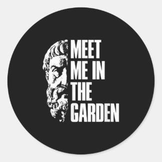 I Garden Epicurus citote Shirt - Philosopher G Runt Klistermärke