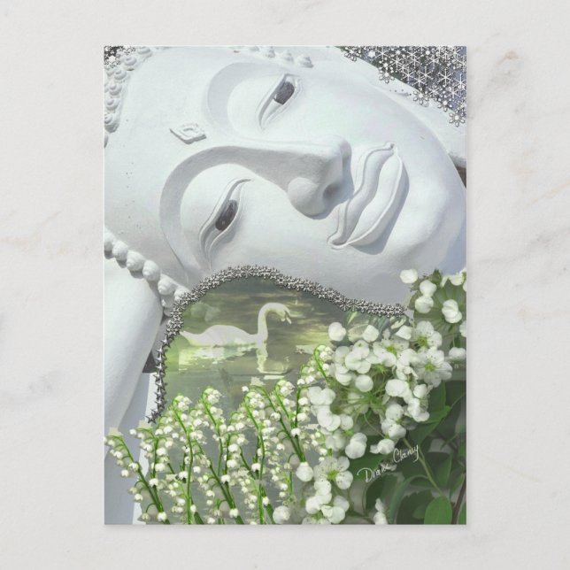 I Garden - Quan Yin & Flowers Vykort (Framsida)